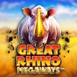Great Rhino Megaways slot visual from Pragmatic Play available on slotpalacecasino.gr